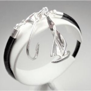 NAUTICAL SAILBOAT FISH HOOK SEA LIFE BRACELET